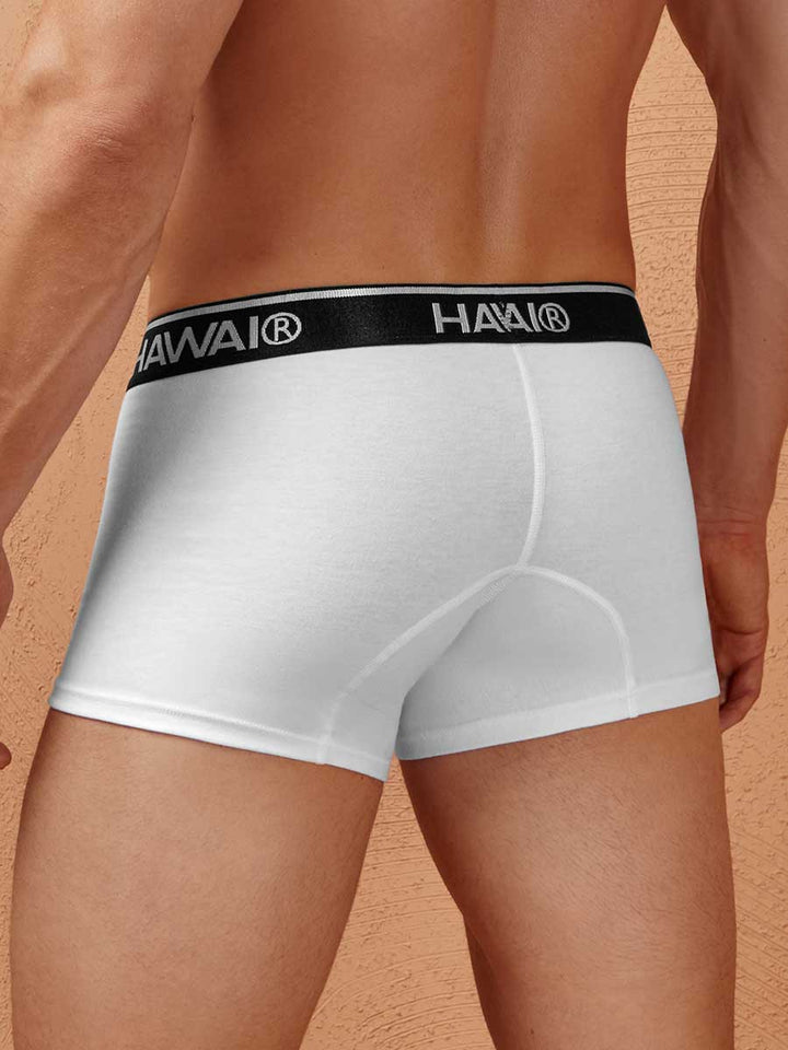 Bóxer Corto en Algodón Para Hombre Color Blanco