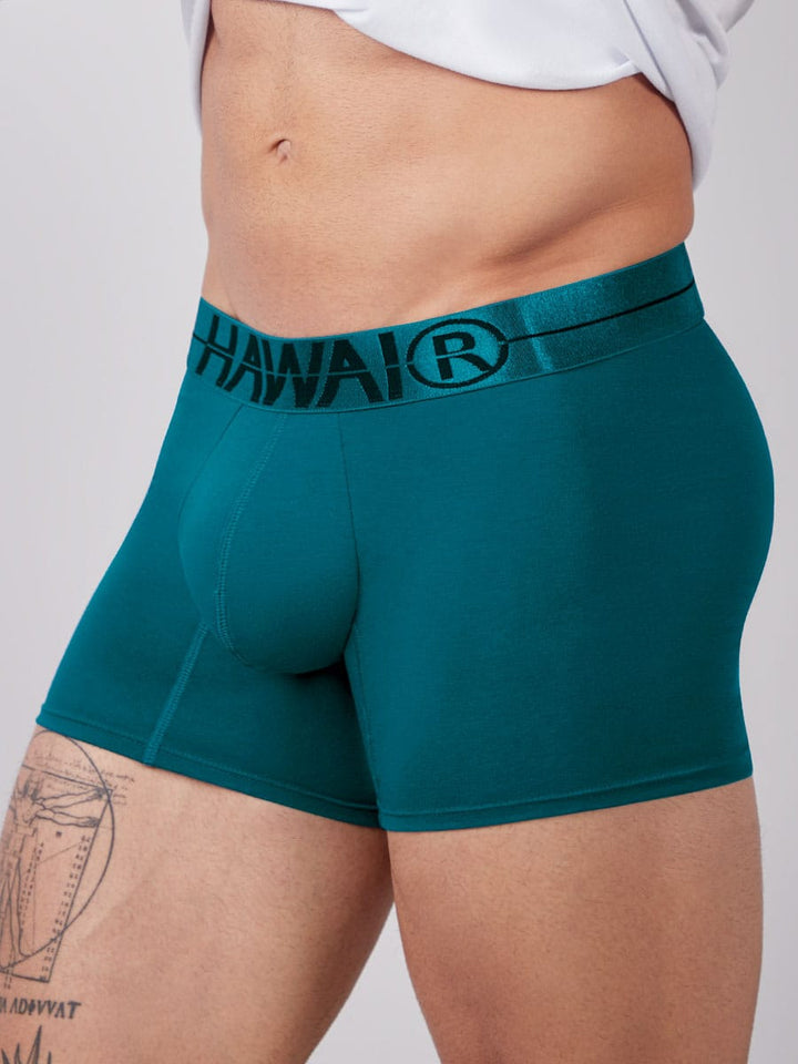 Bóxer Corto en Algodón Para Hombre Color Verde Marino