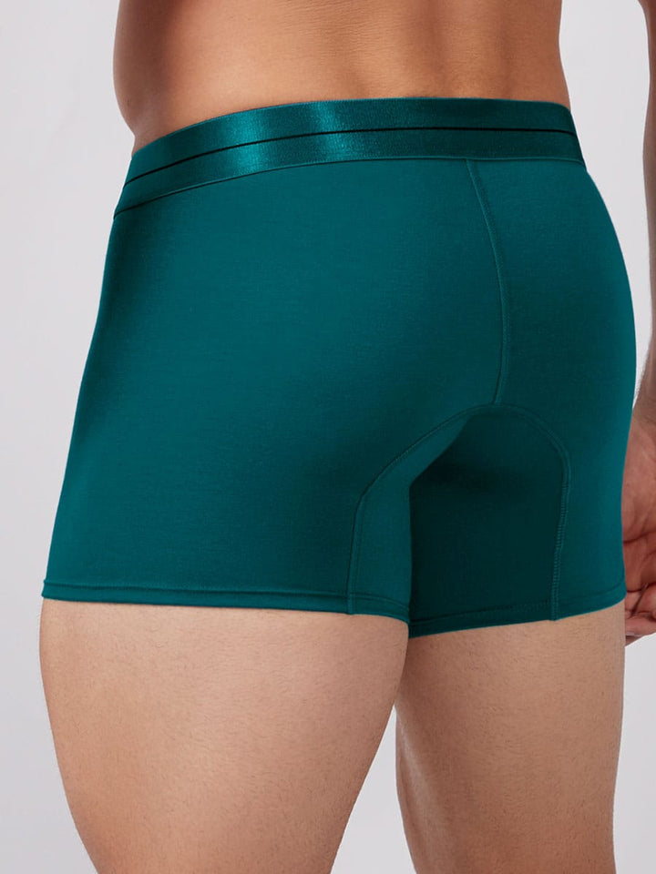 Bóxer Corto en Algodón Para Hombre Color Verde Marino