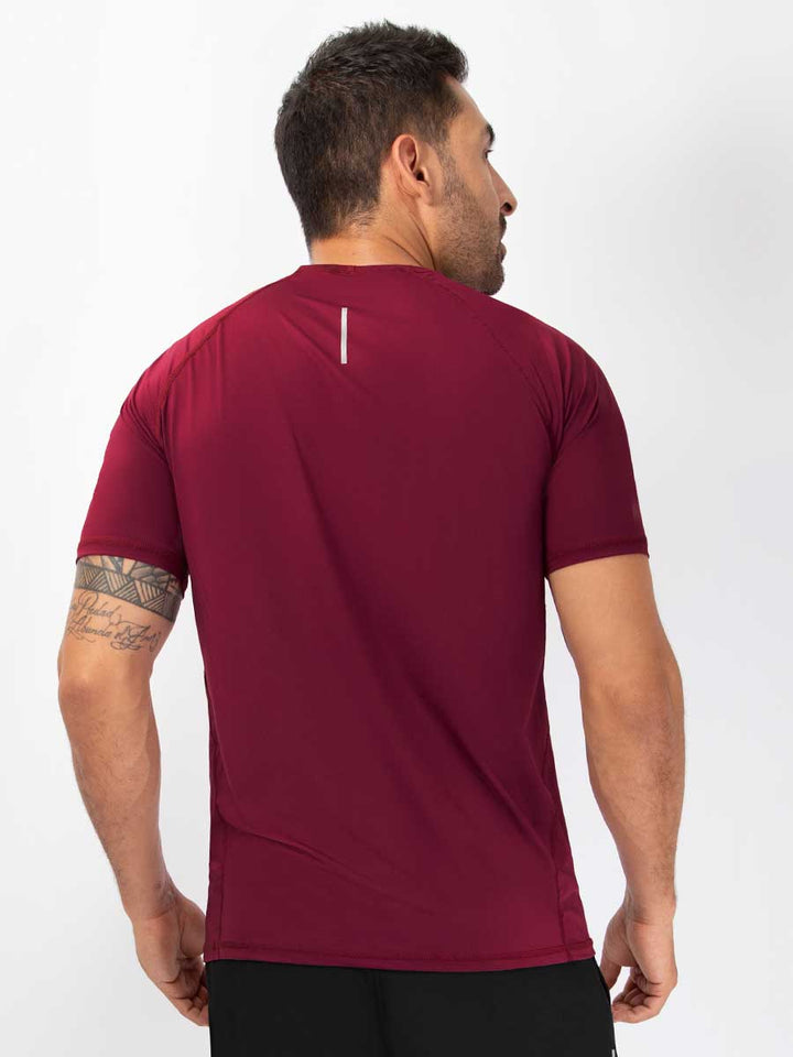 Camiseta Deportiva Manga Corta Vinotinto