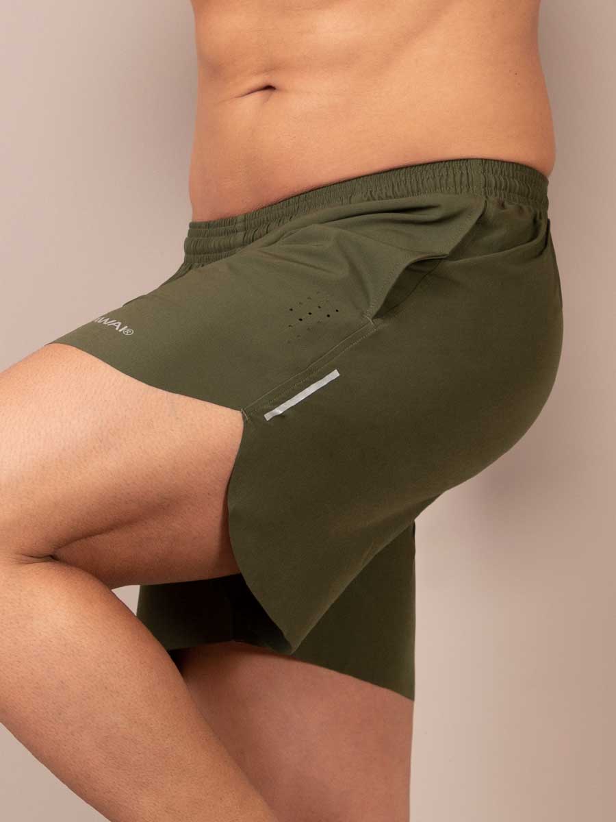 Pantaloneta Deportiva Corta Verde Militar