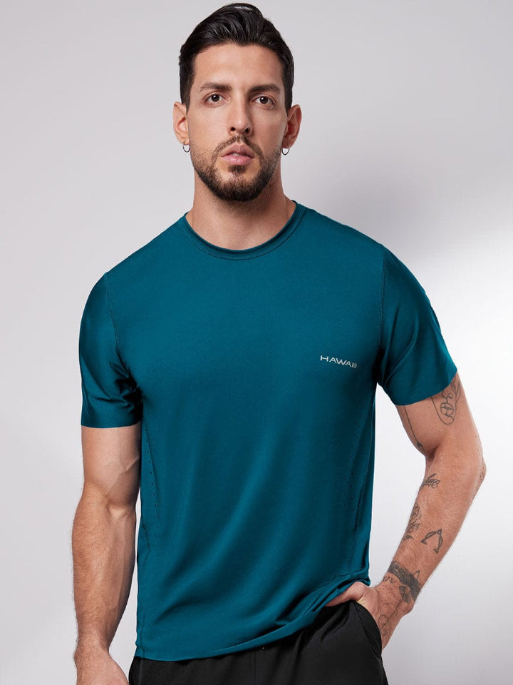 Camiseta Deportiva Manga Corta Verde Marino
