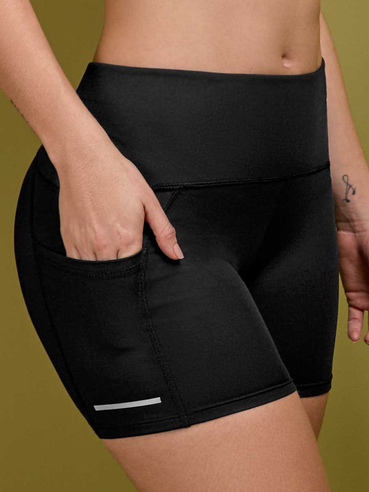 Ciclista Deportivo Corto Para Mujer Negro