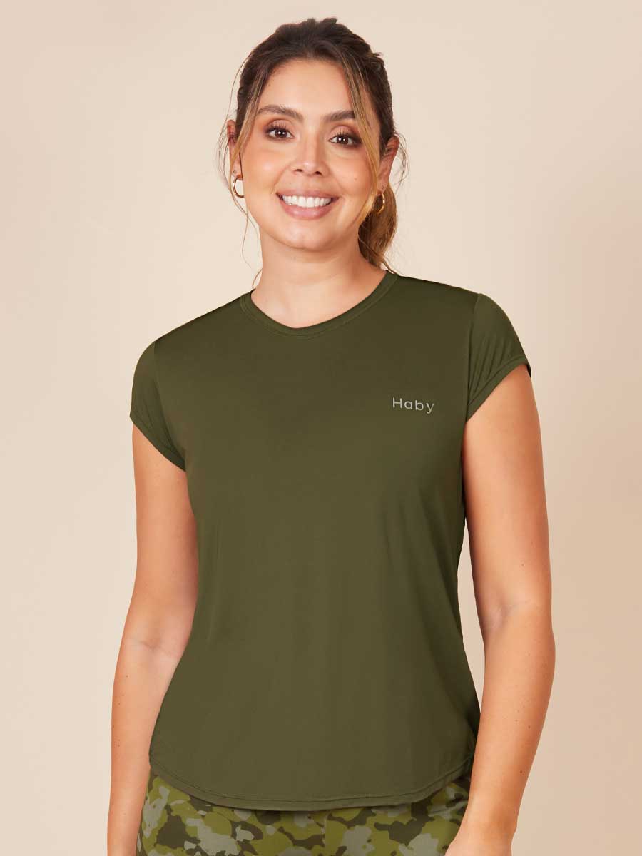 Camiseta Deportiva Verde Militar