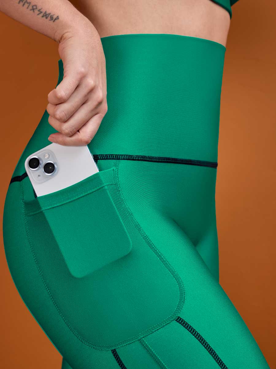 Leggins con Bolsillo Lateral Color Verde