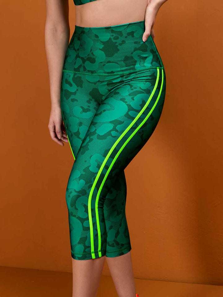 Leggins Estilo Capri Color Verde