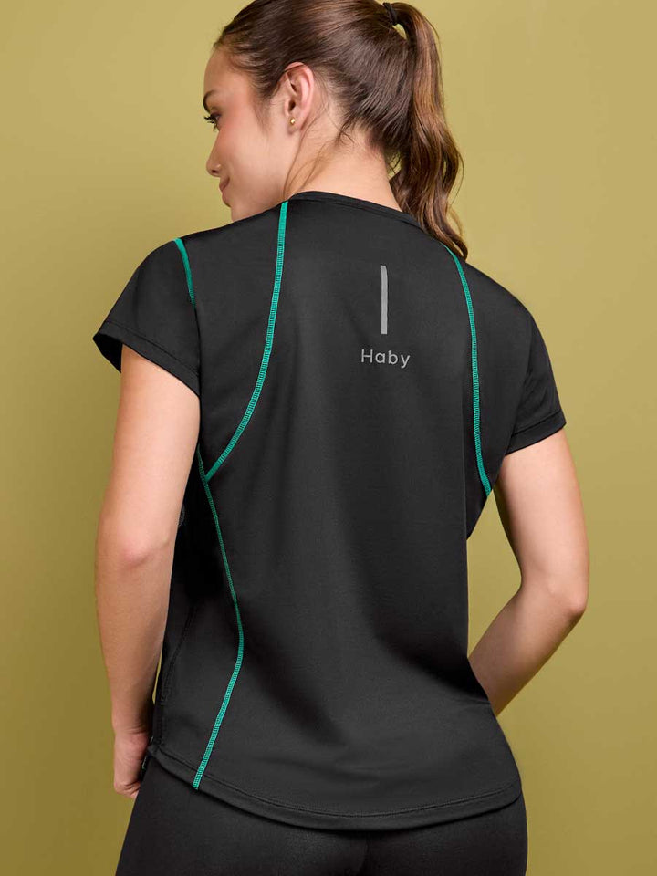 Camiseta Para Mujer Deportiva Color Negro