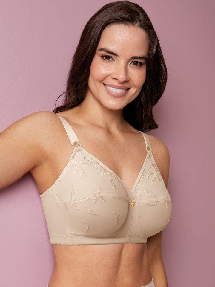 Brasier Clásico Bordado Para Mujer Perla