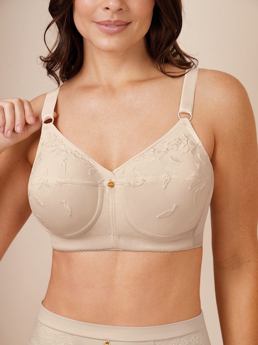 Brasier Clásico Bordado Para Mujer Perla