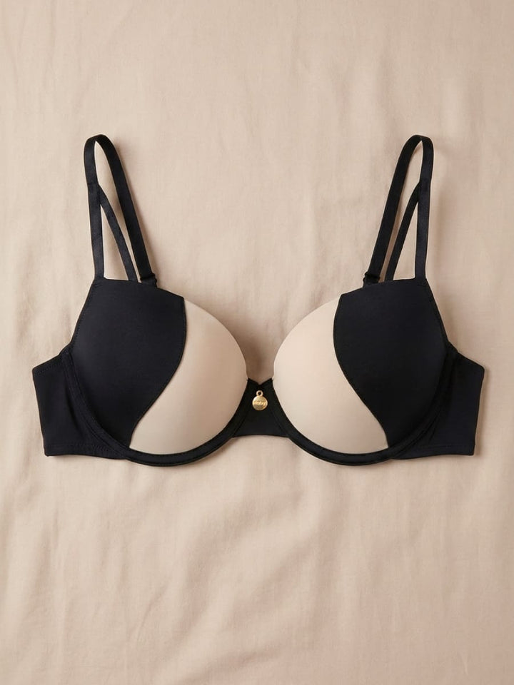 Brasier Para Mujer Media Copa Bicolor