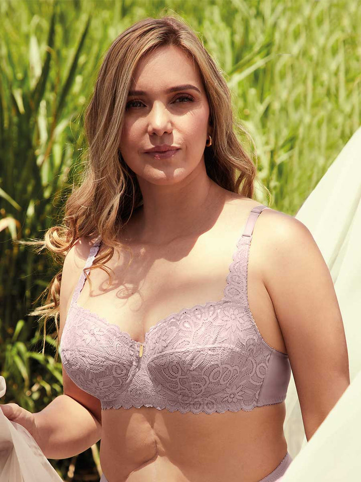 Brasier Clásico Romántico Rosa Ceniza