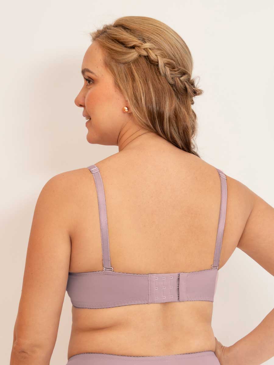 Brasier Clásico Romántico Rosa Ceniza