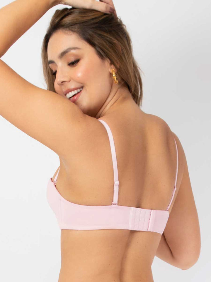 Brasier Monocopa Strapless Rosa