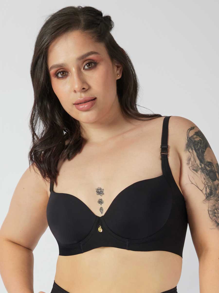 Brasier Espalda Ancha Negro