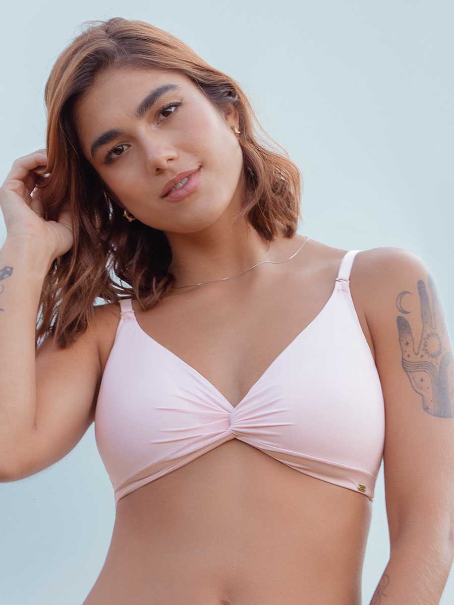 Bralette Triangular Rosa