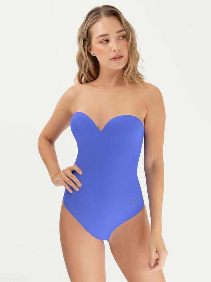 Traje de Baño Entero Mora Azul
