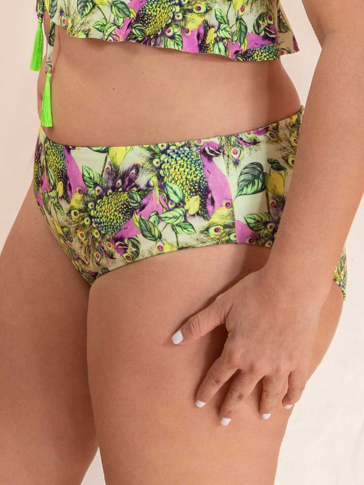 Panty de Baño Estampado Verde Neón