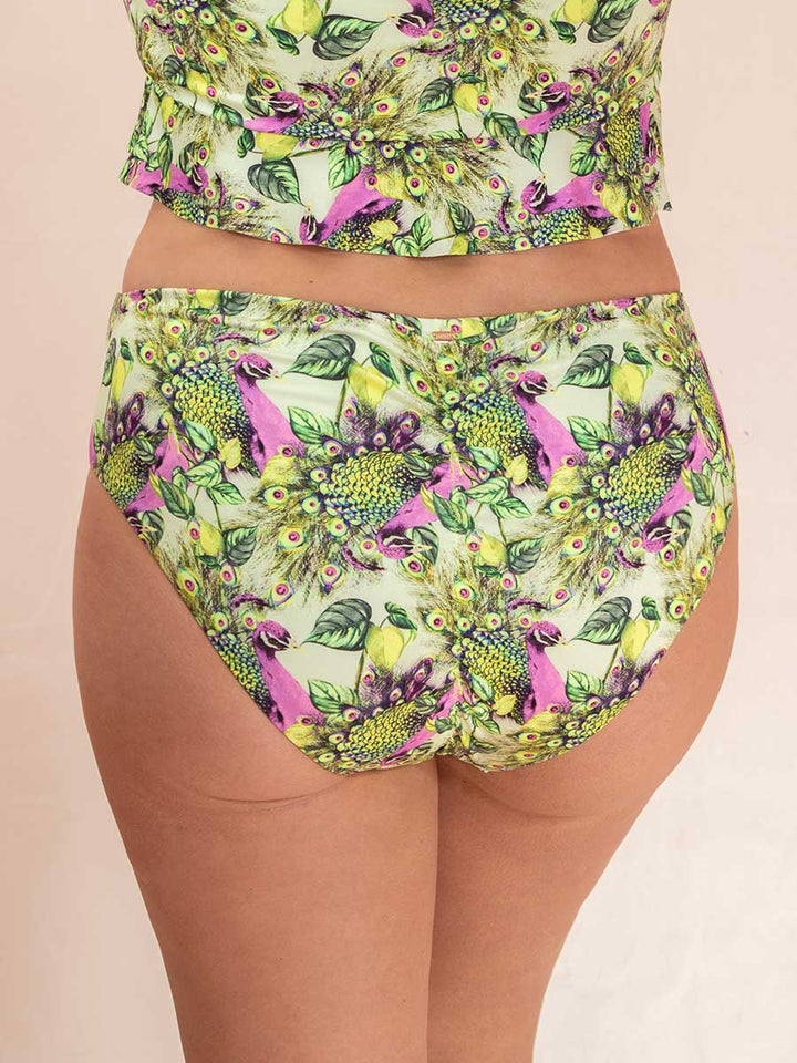 Panty de Baño Estampado Verde Neón