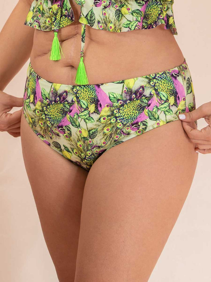 Panty de Baño Estampado Verde Neón